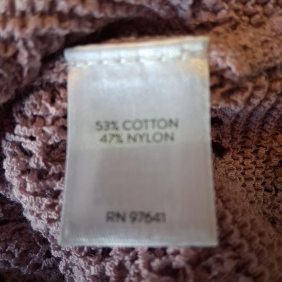 🛍 J. Jill Crocheted Open-Knit Crewneck Pullover Sweater Sz. TL.EUC - Picture 6 of 6